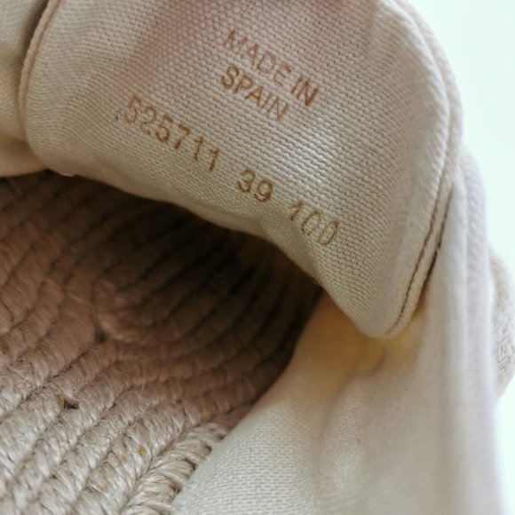 Gucci Canvas Logo Lace-up Wedge Espadrille Platform Shoes - Picture 9 of 13